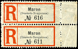 6519 MARON, R-Zettel, Senkr. Randpaar, Postfrisch, Katalog: (2) ** - Duits-Nieuw-Guinea