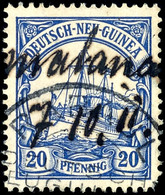 6530 (NA)MATANAI 7.10 11, Handschriftlich Und Stpl. RABAUL Auf 20 Pf. Schiffszeichnung (rechte Untere Ecke Rund), Arge-L - German New Guinea