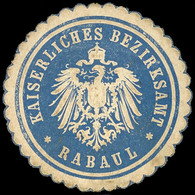 6556 Verschlussetikette Blau, Kaiserl. Bezirksamt Rabaul, Ungebraucht  * - Autres & Non Classés