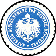 6559 Verschlussetikette Blau, Kaiserl, Gouvernement Von Deutsch-Neu-Guinea, Ungebraucht O.G.  (*) - Sonstige & Ohne Zuordnung