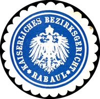 6560 Verschlussetikette Blau, Kaiserliches Bezirksgericht Rabaul, Ungebraucht O.G.  (*) - Sonstige & Ohne Zuordnung