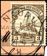 6579 3 Pf. Schiffszeichnung Auf Postanweisungsausschnitt Mit Fremdentwertung "NAURU MARSHALL INSELN 21.9.11", Katalog: 7 - Andere & Zonder Classificatie