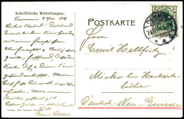 6592 Incoming Mail: 1906, AK Aus Demmin Nach "Mioko Bei Herbertshöhe" (Mioko Ist Eine Insel In Duke-of-York-Inselgruppe) - Other & Unclassified