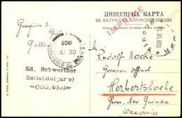 6597 Incoming Mail: 1909, Ansichtskarte (Militärschule) Aus Sofia/Bulgarien, Marken Bildseitig Verklebt, Nach Herbertshö - Other & Unclassified