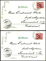 6602 1899, 10 Pfg Krone/Adler Mit Aufdruck, Stempel STEPHANSORT 11/2 99, Auf 7 Lithokarten (meist Darstellung Von Schlac - Andere & Zonder Classificatie