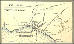 6605 1900, Selbstgezeichnete Landkarte (Postkarte) Von F.E. Hellwig - Bekannter Ethnologe, In DNG An Diversen Expedition - Other & Unclassified