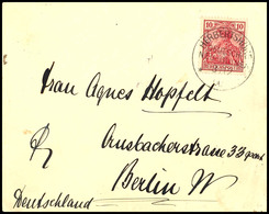 6607 1900, Brief Mit 10 Pfg Germania Reichspost (MiNr. 56) Auf Brief, Stempel HERBERTSHÖHE 3/12/00 Nach Berlin Mit Ank.- - Other & Unclassified