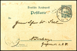 6617 1903, 5 Pfg Ganzsachenkarte, Stempel HERBERTSHÖHE DNG 4 6 03 Nach Nürnberg, Absendervermerk "Deinzerhöhe", Geringe  - Andere & Zonder Classificatie