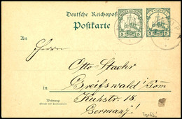 6624 1905, Postkarte 5 Pfg Kaiseryacht Von TOGO Mit "Zusatzfrankatur" 5 Pfg Kaiseryacht Von DNG, Stempel MATUPI 1/2 05 N - Andere & Zonder Classificatie