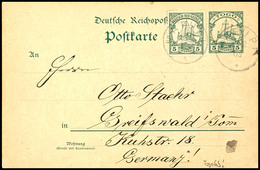 6624 1905, Postkarte 5 Pfg Kaiseryacht Von TOGO Mit "Zusatzfrankatur" 5 Pfg Kaiseryacht Von DNG, Stempel MATUPI 1/2 05 N - Other & Unclassified