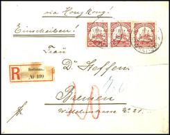 6629 1906, 10 Pfg Kaiseryacht Paar Und Einzelmarke Auf Einschreibebrief, Stempel BERLINHAFEN DNG (Datum Nicht Lesbar) Na - Sonstige & Ohne Zuordnung