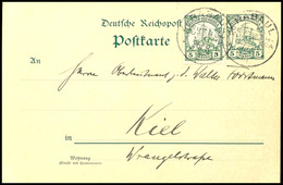 6656 1910, Ganzsachenkarte 5 Pfg Kaiseryacht Mit Zus.-Frankatur 5 Pfg Kaiseryacht, Stempel RABAUL 26/8 10, Nach Kiel. Im - Other & Unclassified