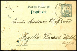 6674 1912, Postkarte 10 Pfg Kaiseryacht, Stempel RABAUL DNG 8/7 12, Nach Regetta Bei Friedrich-Wilhelmshafen. Absender:  - Andere & Zonder Classificatie