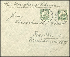 6685 1913, 5 Pfg (2) Kaiseryacht Auf Brief, Stempel RABAUL DNG 16.3 13, Nach Dresden. Rückseitig Violetter Absenderstemp - Other & Unclassified