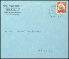 6687 1913, Vordruckbrief-Vorderseite Der Kalili Gesellschaft, Südwest-Neumecklenburg, Mit 10 Pfg Kaiseryacht, Stempel HE - Sonstige & Ohne Zuordnung