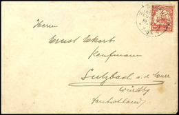 6689 1913, 10 Pfg Kaiseryacht (kl. Eckfehler) Auf Brief, Stempel RABAUL (DNG) 19.9.13, Nach Sulzbach A. D. Murr. Absende - Sonstige & Ohne Zuordnung