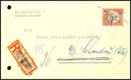 6700 1914, 30 Pfg Kaiseryacht Auf Einschreibebrief, Handschriftlich Entwertet (Marke Vermutlich Schon In Peterhafen, Ein - Other & Unclassified