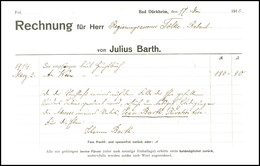 6706 1916, Rechnung, Ausgestellt In Bad Dürkheim, Adressiert An Den Regierungsassessor Tölke In Rabaul (Mahnung über In  - Andere & Zonder Classificatie