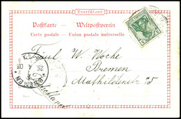 6712 1903, KAIS. DEUTSCHE MARINE-SCHIFFSPOST No. 8  9 8 03 (schwach Abgeschlagen) Auf AK "Geiser Auf Willaumetz Halbinse - Autres & Non Classés