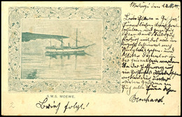 6793 1905, MATUPI, AK Der S.M.S. MOEWE (geschrieben Am 22.5.05 In M.), Mit Senkrechtem Paar Der 3 Pfg Kaiseryacht, Stemp - Autres & Non Classés