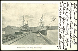 6810 SIMPSONHAFEN, Beidseitig Bebilderte AK Ab Brisbane (ca. 1900), Frankiert Mit 1/2d Und 1d Der Ausgabe 1897 Von Queen - Sonstige & Ohne Zuordnung