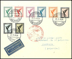 6894 1929, Orientfahrt Mit Best.-Stempel Der Type II, Bordpost Vom 25.3., Brief Mit Kpl. Satz 5 Pfg. - 3 M. Adler, Adres - Other & Unclassified