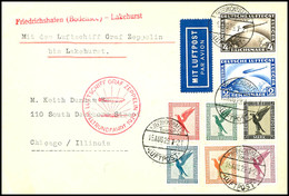 6905 1929, Weltrundfahrt, Auslieferung Friedrichshafen Bis Lakehurst, Brief Mit Bunter, Portogerechter Frankatur (u.a. 2 - Sonstige & Ohne Zuordnung