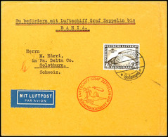 6951 1930, Südamerikafahrt, Auflieferung Friedrichshafen Bis Bahia, Brief Mit 4 M. Südamerikafahrt Und Allen Stempeln, A - Other & Unclassified