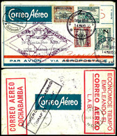 6968 1930, Südamerikafahrt, Bolivanische Post, Rio De Janeiro Bis Friedrichshafen, Brief Mit Zwei Werten 1,50 Bol. Zeppe - Other & Unclassified