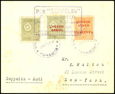 6969 1930, Südamerikafahrt, Paraguayische Post, Etappe Bis Lakehurst, Brief Vom 19.5. Mit Violettem Bestätigungsstempel, - Other & Unclassified