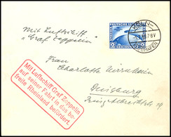 6987 1930, Fahrt In Das Befreite Rheinland, Abwurf Koblenz Mit Tagesstempel Köln, Brief Mit 2 RM. Südamerikafahrt Mit "K - Other & Unclassified