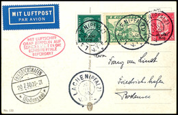 6991 1930, Landungsfahrt Nach Laachen, Post Von Laichen Nach Friedrichshafen, Karte Aus LAACHEN 13.7. Mit Guter Frankatu - Other & Unclassified