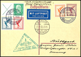 7001 1930, Ostseefahrt, Bordpost Vom 23.9. Mit Postabgabe Berlin, Ganzsachenkarte Mit Bunter Zufrankatur Und Vorderseiti - Other & Unclassified