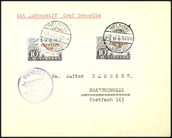 7006 1930, Ostseefahrt, Finnische Post, Brief Mit Zwei Zeppelin-Sondermarken Aus HELSINKI 24.IX.30 Mit Allen Stempeln, L - Andere & Zonder Classificatie