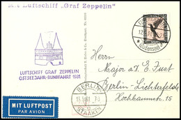 7022 1931, Ostseejahr-Rundfahrt, Auflieferung Friedrichshafen Bis Berlin, Fotokarte Mit 1 M. Adler Und Vorderseitigem An - Other & Unclassified
