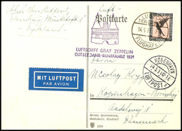 7026 1931, Ostseejahr-Rundfahrt, Auflieferung Lübeck-Travemünde Mit Abwurf Kopenhagen, Karte Mit 1 Adler Und Allen Stemp - Other & Unclassified