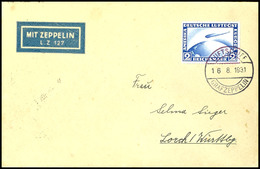7060 1931, Fahrt Nach Münster Und Essen, Bordpost Vom 16.8. Nach Münster, Brief Mit 2 RM Zeppelin Und Allen Stempeln, Pr - Andere & Zonder Classificatie