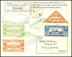 7093 1932, 2. Südamerikafahrt, Paraguayische Post, R-Brief Mit U.a. 20 P. Zeppelinmarke Sowie Allen Stempeln Nach Deutsc - Andere & Zonder Classificatie