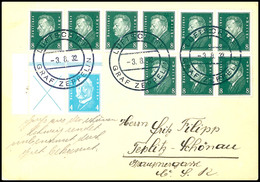 7112 1932, Kurzfahrt In Die Schweiz, Bordpost Vom 3.8., Karte Mit U.a. Zusammendruck X + 4 Pfg. Reichspräsidenten (W 26) - Sonstige & Ohne Zuordnung