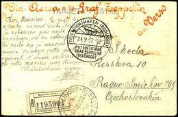 7122 1932, 6. Südamerikafahrt, Argentinische Post, R-Karte Mit Rückseitig U.a. 90 C. Zeppelin Und Allen Stempeln Sowie V - Other & Unclassified