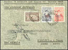 7128 1932, 8. Südamerikafahrt, Argentinische Post, Brief Mit Kpl. Zeppelinsatz 1932 Und Allen Stempeln Nach Deutschland, - Other & Unclassified