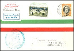 7144 1933, Italienfahrt, San Marino-Post, Brief Ab CITTA Mit U.a. 5 L. Zeppelin Via Rom Mit Ital. Bestästigungsstempel I - Andere & Zonder Classificatie