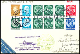 7170 1933, 8. Südamerikafahrt, Bordpost Der Rückfahrt Vom 9.10., Karte Mit Guter Frankatur, Alle Stempel Vorderseitig, P - Sonstige & Ohne Zuordnung