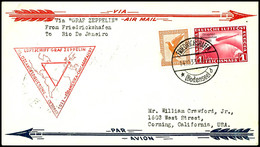 7173 1933, Chicagofahrt, Auflieferung Friedrichshafen Bis Rio De Janeiro, Brief Mit U.a. 1 M. Chicagofahrt, Adressiert I - Sonstige & Ohne Zuordnung