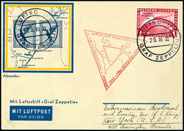 7179 1933, Chicagofahrt, Bordpost Vom 25.10. (Etappe Akron - Chicago) Mit Ankunftstempel Chicago, Vordruckkarte Mit U.a. - Other & Unclassified