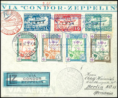 7201 1934, 6. Südamerikafahrt, Paraguayische Post, R-Brief Mit Zeppelinmarken 4 P., 9 P. Und 13,50 P. Nach Berlin Mit Al - Sonstige & Ohne Zuordnung