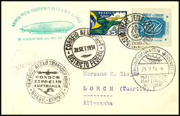 7205 1934, 8. Südamerikafahrt, Brasilianische Post Mit Auflieferung Messepostamt, Karte Aus RIO DE JANEIRO 20.SET. Mit G - Sonstige & Ohne Zuordnung