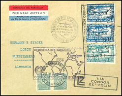 7214 1934, 11. Südamerikafahrt, Paraguayische Post, Brief Mit U.a. 4,50 P. (2) Und 13,50 P. Zeppelinmarken 1934 Sowie Al - Andere & Zonder Classificatie