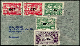 7234 1935, 16. Südamerikafahrt, I. Pendelfahrt, Paraguayische Post, Brief Mit U.a. 4,50 P. (2), 9 P. (2) Und 22,50 P. Ze - Other & Unclassified