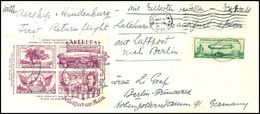 7246 1936, 1. Nordamerikafahrt, Amerikanische Post, Langformatiger Eilboten-Brief Aus NEW YORK MAY.11 Mit Tipex-Block Un - Other & Unclassified